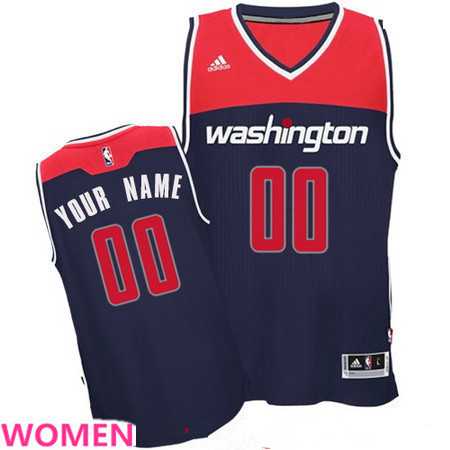 Womens Customized Washington Wizards Navy Blue adidas Swingman Alternate Basketball Jersey